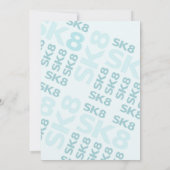 スケートパークおもしろいボーイバースデーパーティー サンキューカード (裏面)