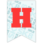 スケートパークおもしろいボーイバースデーパーティー バンティングフラッグ (第2の旗)