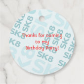 スケートパークおもしろいボーイバースデーパーティー フェイバータグ (裏面)