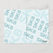 スケートパークおもしろいボーイバースデーパーティー ポストカード (裏面)