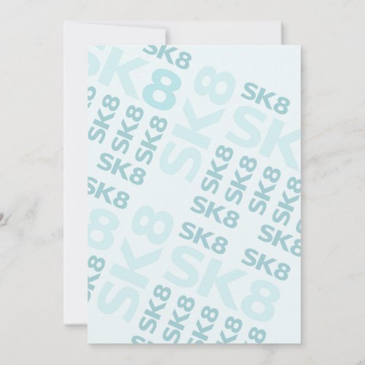 スケートパークおもしろいボーイバースデーパーティー 招待状 (裏面)