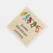 スケートパークスケートボーディング10代のをテーマにしたボーイズ誕生日 スタンダードランチョンナプキン (角)