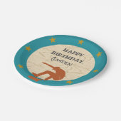 スケートパークスケートボーディング10代のをテーマにしたボーイズ誕生日 ペーパープレート (アングル)