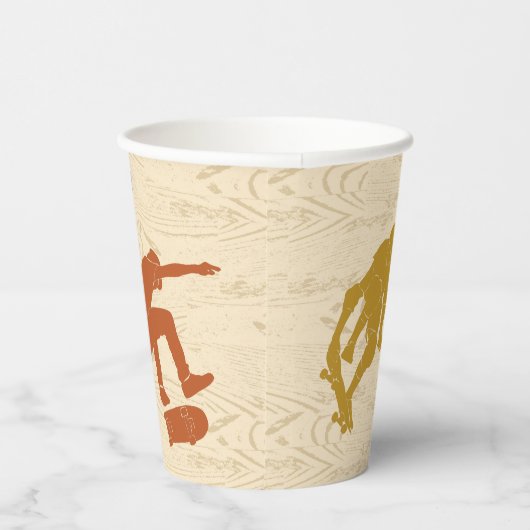 スケートパークスケートボーディング10代のをテーマにしたボーイズ誕生日 紙コップ (右)