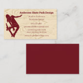 スケートパーク、スケートボードをテーマにしたテーマスケートボード 名刺 (正面/裏面)
