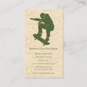 スケートパーク、スケートボードをテーマにしたテーマスケートボード 名刺 (正面)