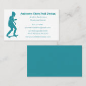 スケートパーク、スケートボードをテーマにしたテーマスケートボード 名刺 (正面/裏面)