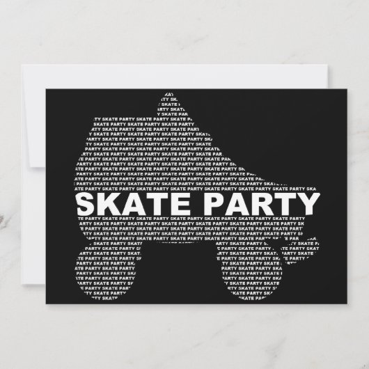スケートパーティーの招待状 : タイプスタックス 招待状 (正面)
