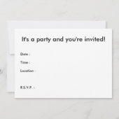 スケートパーティーの招待状 : タイプスタックス 招待状 (裏面)