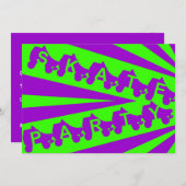 スケートパーティー:レトロ80年代 招待状 (正面/裏面)