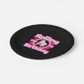 スケートパーティー – ローラリンクロールスケートで滑る誕生日 ペーパープレート (アングル)