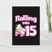 スケートパーティー - 15歳の誕生日パーティー - ローラースケート カード (正面)