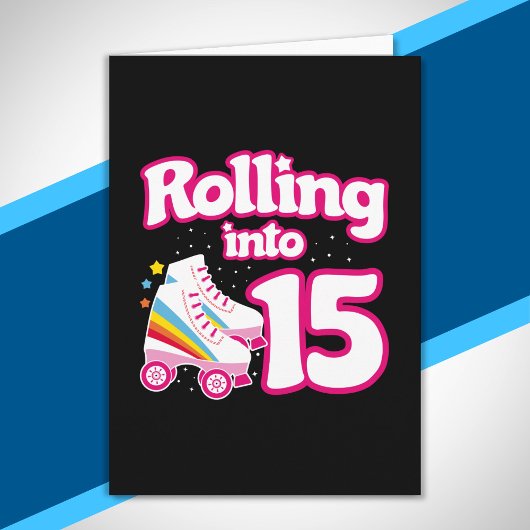 スケートパーティー - 15歳の誕生日パーティー - ローラースケート カード