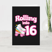 スケートパーティー - 16歳の誕生日パーティー - ローラースケート カード (正面)