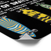 スケートボカッコいいードアートスケートボード愛好家 ポスター (角)