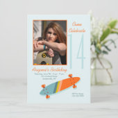 スケートボカラフルードフォト招待状 招待状 (スタンド正面)