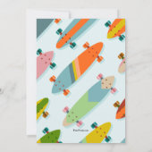 スケートボカラフルードフォト招待状 招待状 (裏面)