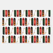 スケートボパーソナライズされたードパターン ラッピングペーパーシート (正面3)