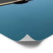 スケートボフランスのードブルドッグポスター ポスター (角)