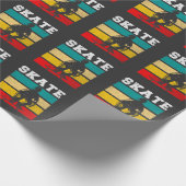 スケートボーイスケートボーディングキッドレトロ ラッピングペーパー (角)