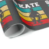 スケートボーイスケートボーディングキッドレトロ ラッピングペーパー (ロールコーナー)