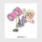 スケートボーカスタムダーのビニールカット シール (シート)