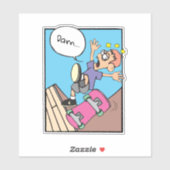 スケートボーカスタムダーのビニールカット シール (シート)