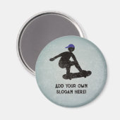 スケートボーカスタムディング – スケーター用メタルの文字 マグネット (正面/裏面)