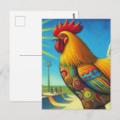 スケートボーカラフルディングとおもしろいのオードスター ポストカード (正面/裏面)