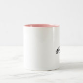 スケートボーダーのスケートボードをするおもしろいなギフトの進化 ツートーンマグカップ (中央)