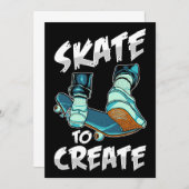スケートボーダーの創造的なスケート 招待状 (正面/裏面)