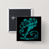 スケートボーダーの逆立ち 缶バッジ (正面&裏面)