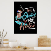 スケートボーダーはヘーターではなくスケーターである ポスター (キッチン)