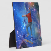 スケートボーダーゲットエアアクション通りクルチャアート フォトプラーク (側面)