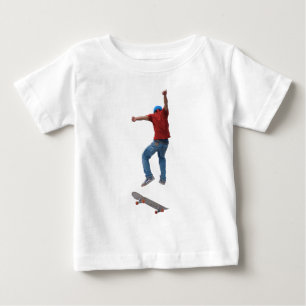 スケートボーダーゲットエアアクション通りクルチャアート ベビーTシャツ