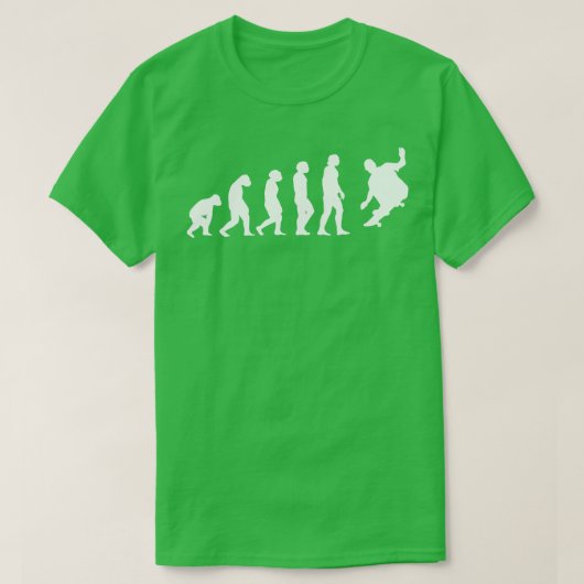 スケートボーダースケーターの進化 Tシャツ (デザイン正面)