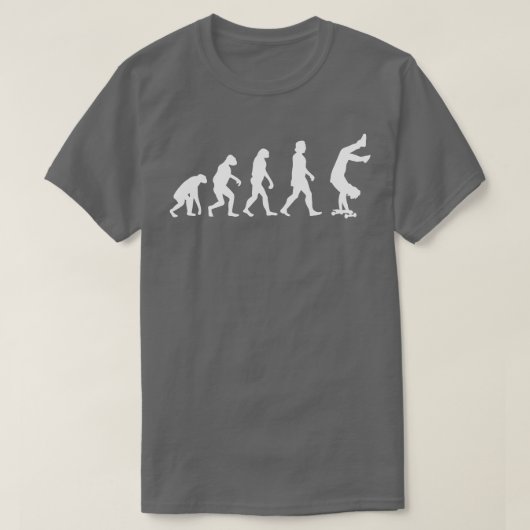 スケートボーダースケーター進化2 Tシャツ (デザイン正面)