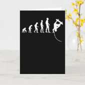 スケートボーダースケートの進化のおもしろい贈り物 カード (黄色い花)