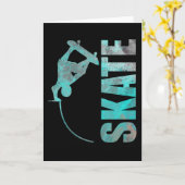 スケートボーダースケートトリックハーフパイプギフト カード (黄色い花)