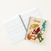 スケートボーダースケートボーディンググラフィックスコラージュの場合 ノートブック (内部)