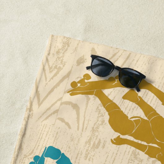 スケートボーダースケートボーディンググラフィックスコラージュの場合 ビーチタオル (インサイチュ)