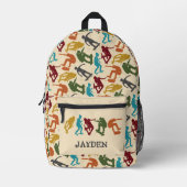 スケートボーダースケートボーディンググラフィックスコラージュの場合 プリントバックパック (正面)