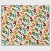 スケートボーダースケートボーディンググラフィックスコラージュの場合 ラッピングペーパー (フラット)