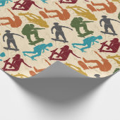 スケートボーダースケートボーディンググラフィックスコラージュの場合 ラッピングペーパー (角)