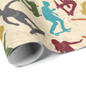 スケートボーダースケートボーディンググラフィックスコラージュの場合 ラッピングペーパー (ロールコーナー)