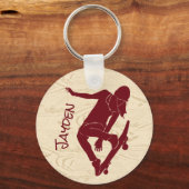 スケートボーダースケートボードグラフィック用 キーホルダー (正面)