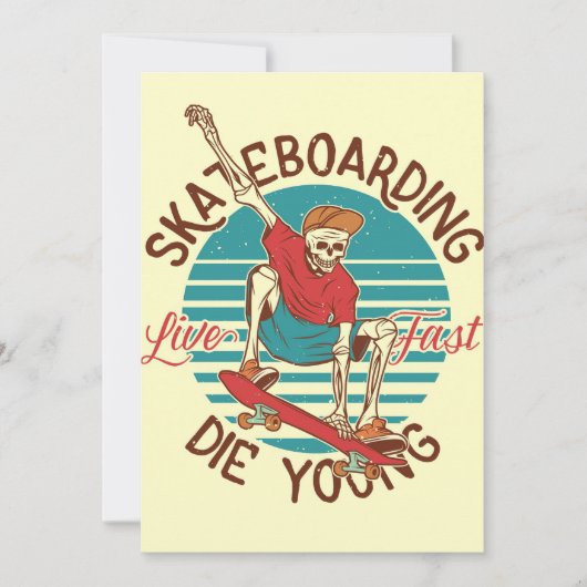 スケートボーダースケートボードライブファスト サンキューカード (正面)