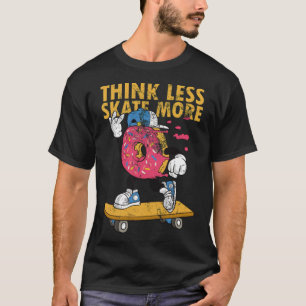 スケートボーダースケートボード引用文ドーナツスケータードーナツb tシャツ