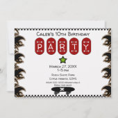 スケートボーダーフレイムスケートボードバースデーパーティー 招待状 (正面)