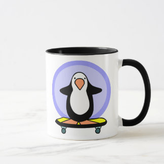 スケートボーダーペンギンスケートボードおもしろいスケートボード マグカップ